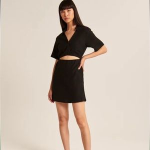 Abercrombie Linen Cut Out Shirt Dress XS NWT